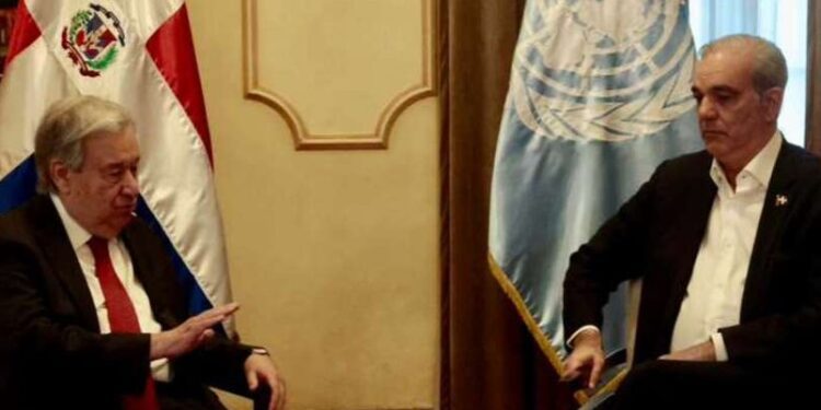 Guterres se reúne con Abinader y dice que restablecer seguridad en Haití es «esencial»