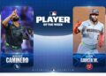 Caminero y García Jr., los Jugadores de la Semana; Hill con la mejor jugada