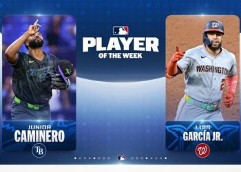 Caminero y García Jr., los Jugadores de la Semana; Hill con la mejor jugada