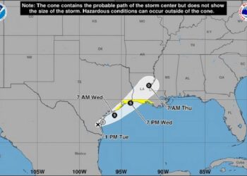 Aviso de inundaciones para Texas y Luisiana por tormenta tropical