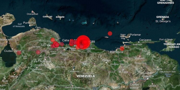 Nueva fuerte réplica sacude Venezuela