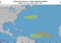 Baja presión produce lluvias y tormentas eléctricas al suroeste de las Islas de Cabo Verde