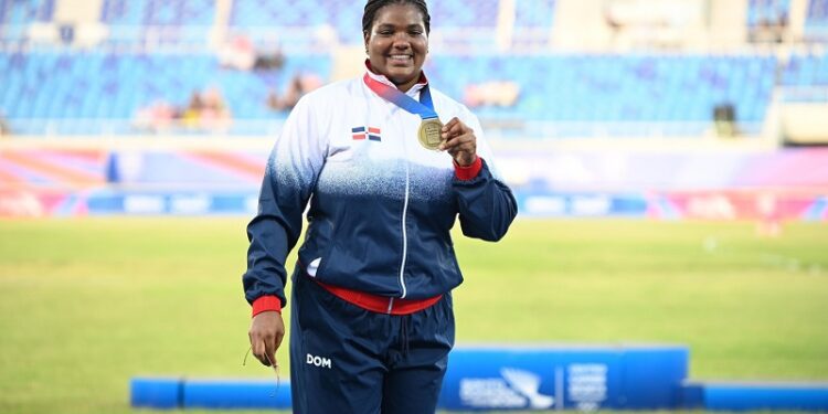 Dominicana Rosa Ramírez conquista oro en Lanzamiento de Bala