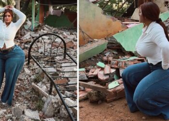Una ‘influencer’ es blanco de críticas por posar ante escombros tras terremoto en Panamá