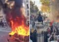 Gases lacrimógenos, incendios y violentos choques en masivas protestas en Francia (VIDEOS)